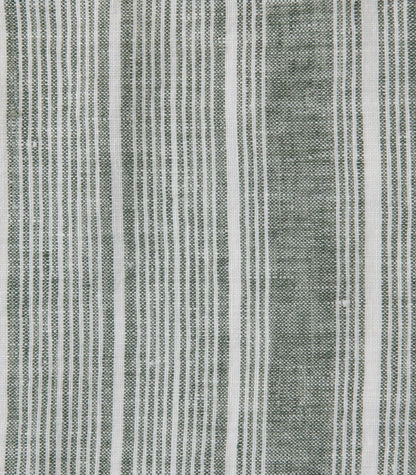 Bhumi Organic Cotton - Linen Plain Duvet Cover Set - Bronze Green Stripe