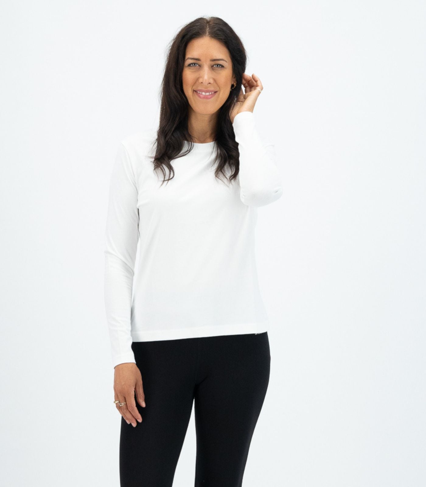 Bhumi Organic Cotton - Basic Long Sleeve Top (3 Pack) - White