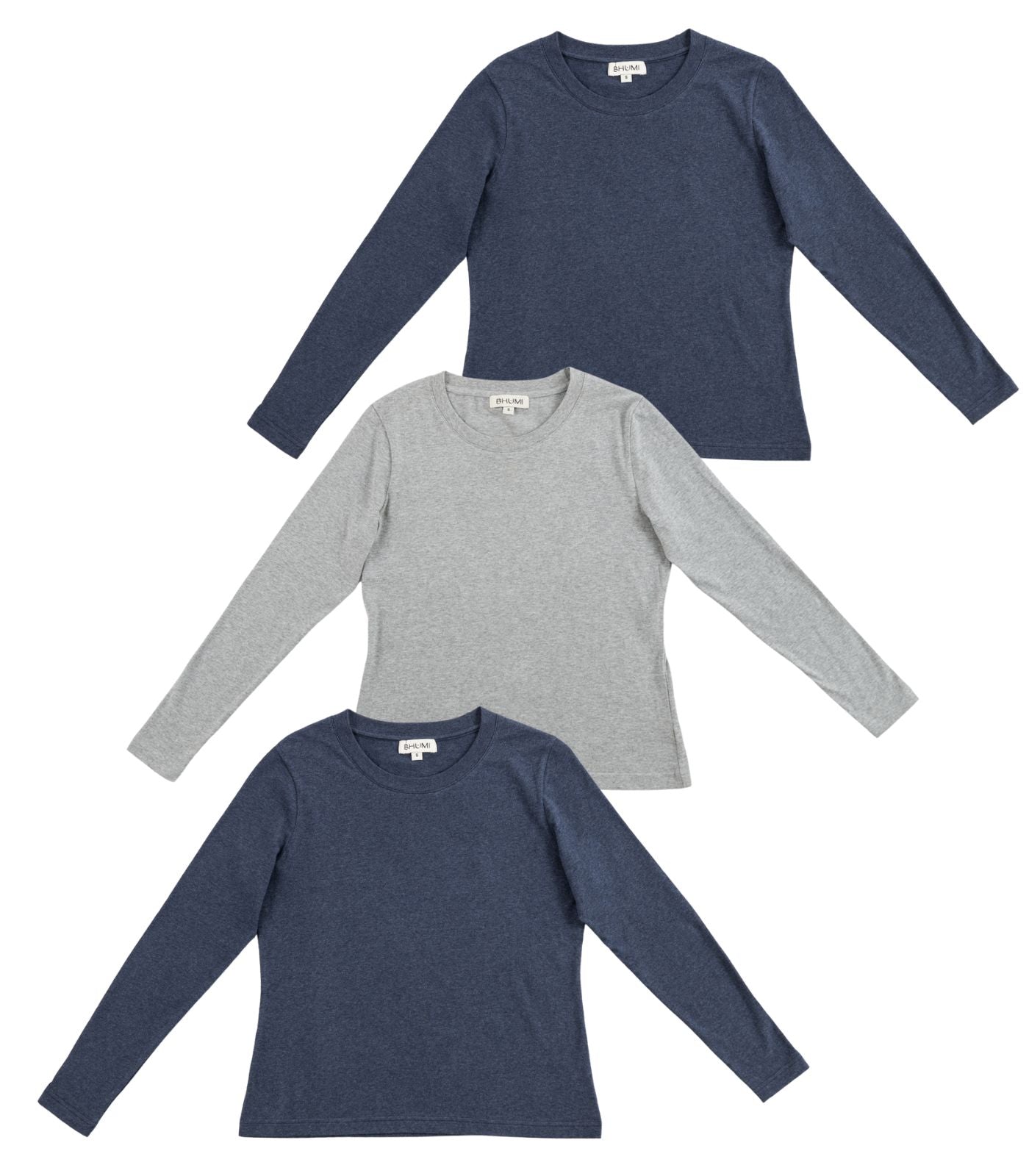 Bhumi Organic Cotton - Basic Long Sleeve Top (3 Pack) 