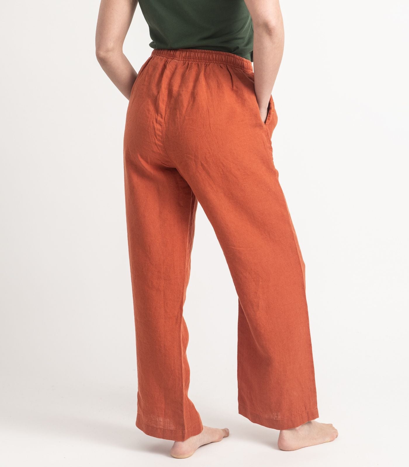 Bhumi Organic Cotton - Linen Pant - Rust