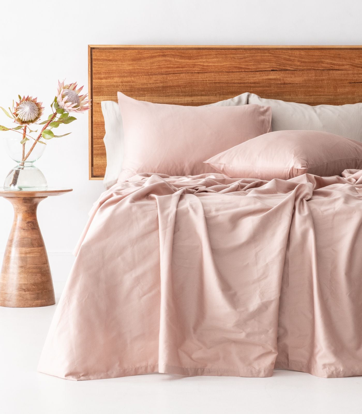 Bhumi Organic Cotton - Sateen Sheet Set - Blush