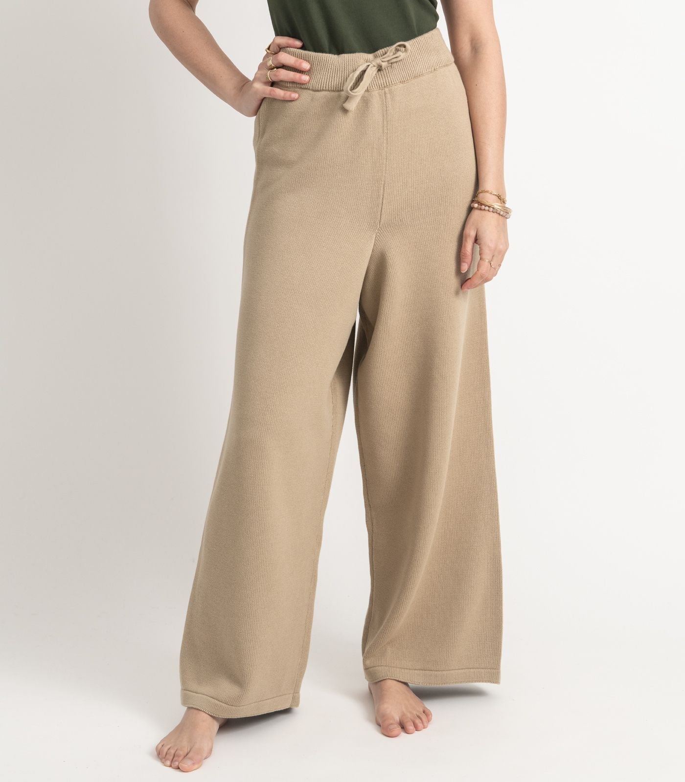 Bhumi Organic Cotton - Rib Knit Pant - Incense