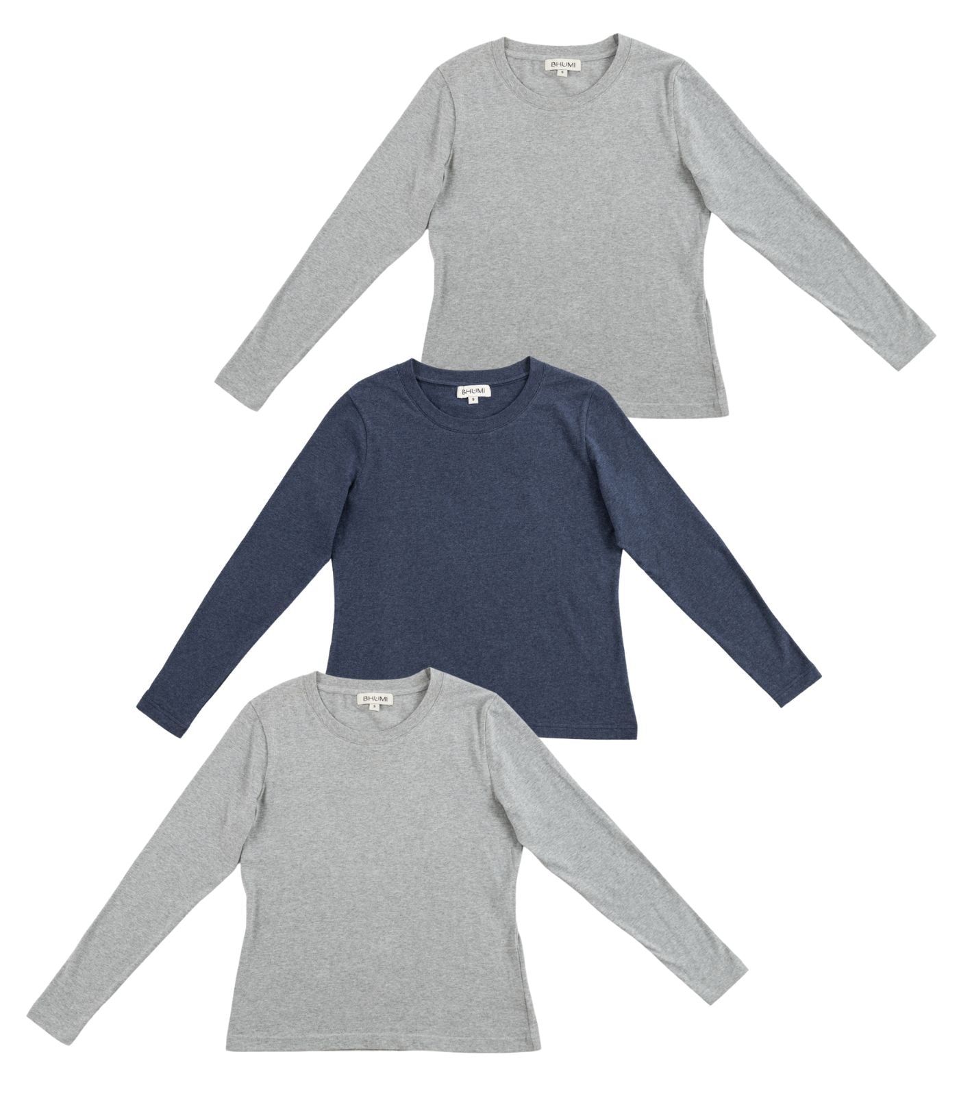 Bhumi Organic Cotton - Basic Long Sleeve Top (3 Pack) 