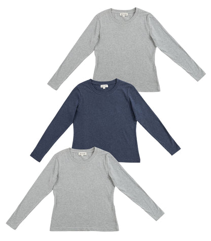 Bhumi Organic Cotton - Basic Long Sleeve Top (3 Pack) 