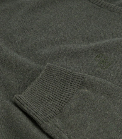 Bhumi Organic Cotton - Fine Knit Round Neck Sweater - Olive