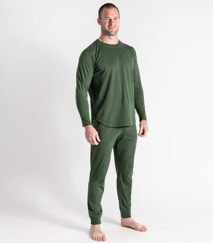 Bhumi Organic Cotton - Men's Jersey Knit Long PJ Set - Kombu Green