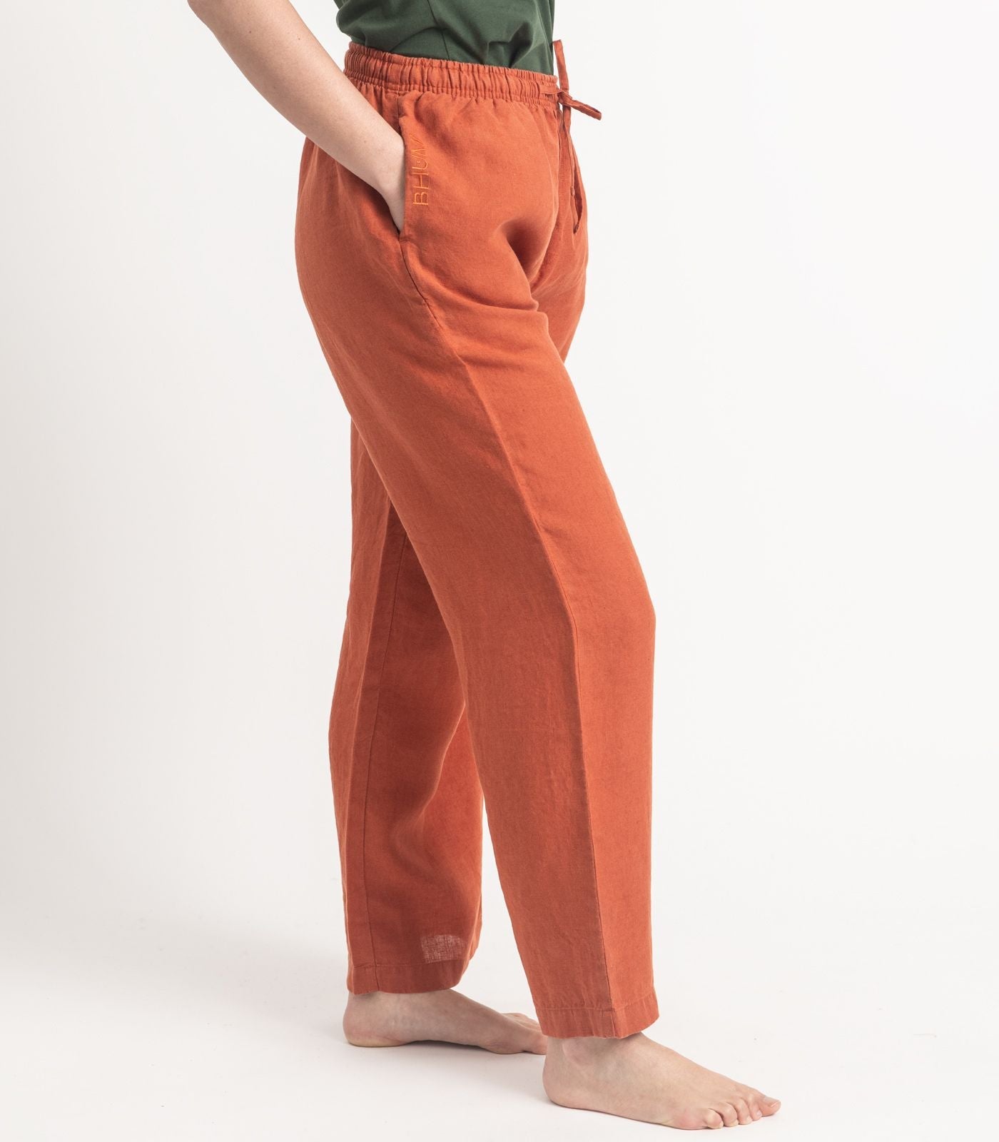 Bhumi Organic Cotton - Linen Pant - Rust