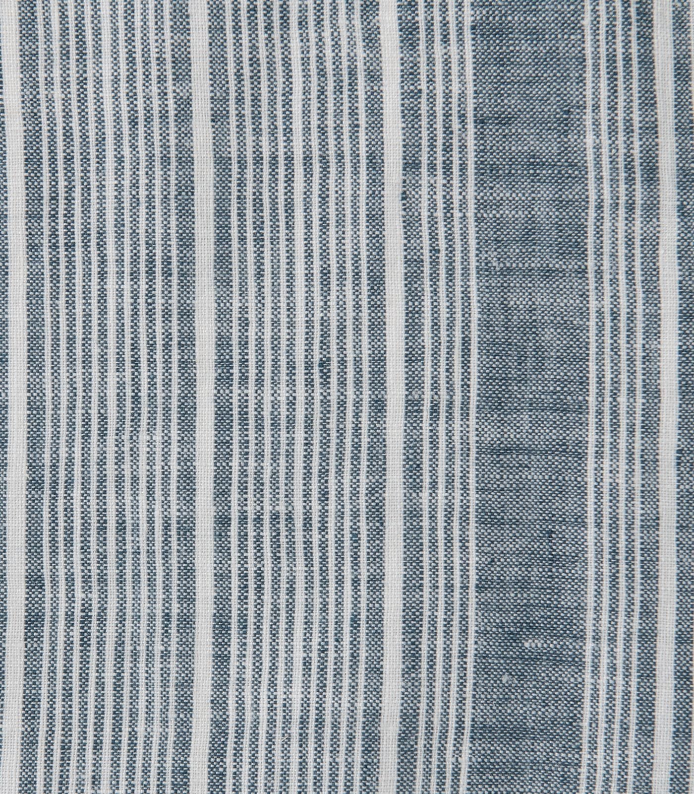 Bhumi Organic Cotton - Linen Plain Duvet Cover Set - Indian Teal Stripe