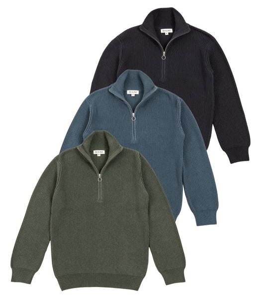 Zip Knit Sweater (3 pack)