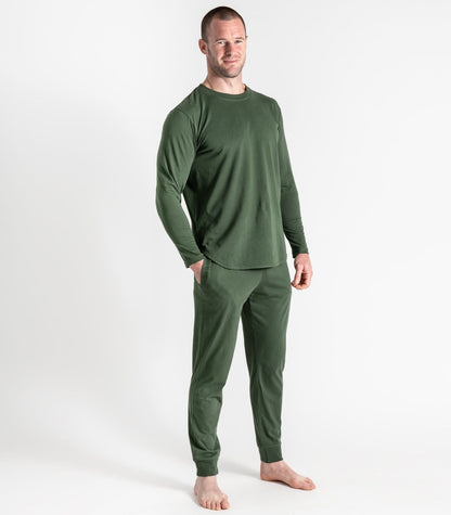 Bhumi Organic Cotton - Men's Jersey Knit Long PJ Set - Kombu Green