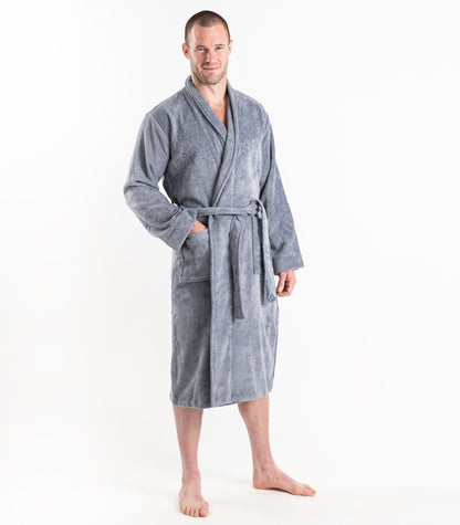 Bhumi Organic Cotton - Spa Robe - Granite Blue