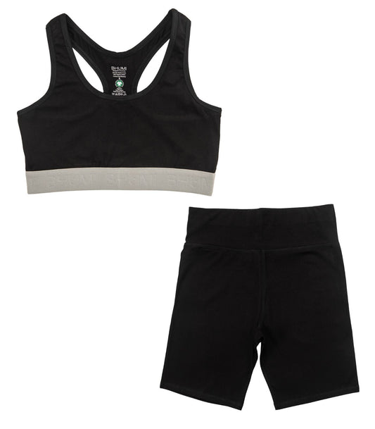 Bhumi Organic Cotton - Bike Short & Crop Top - Black