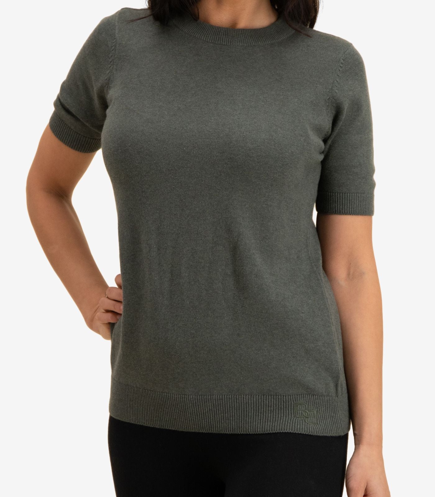 Bhumi Organic Cotton - Fine Knit T-Shirt - Olive