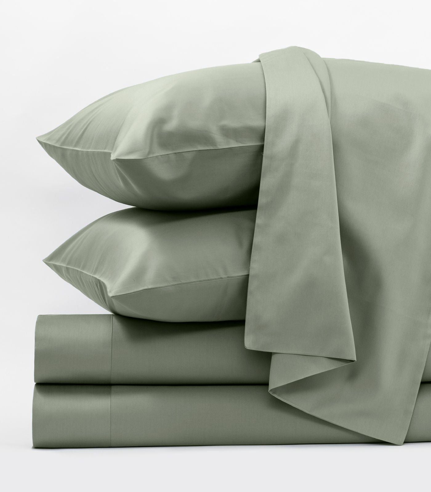 Bhumi Organic Cotton - Sateen Sheet Set - Made To Order - Sage