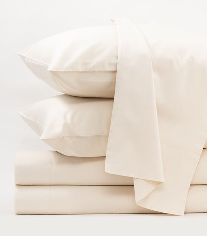 Bhumi Organic Cotton - Sateen Sheet Set - Made To Order - Natural