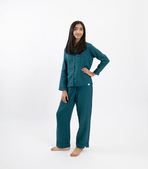 Organic Linen Long PJ Set Kids  Bhumi Fairtrade Organic Cotton Sleepwear – Bhumi  Organic LLC - US