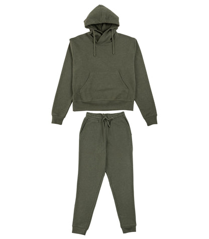 Bhumi Organic Cotton - Joggers and Hoodie (Women) - Green Melange