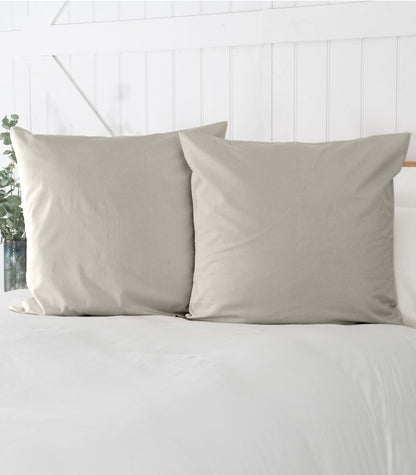 Bhumi Organic Cotton - Sateen Pillow Cases (pair) - European - Pewter