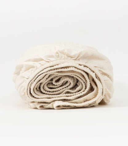 Bhumi Organic Cotton - Fitted - Sateen Sheet - Natural