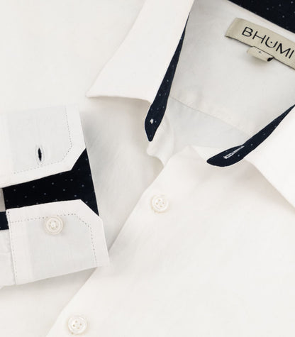 Bhumi Organic Cotton - Men's Long Sleeve Shirt - White