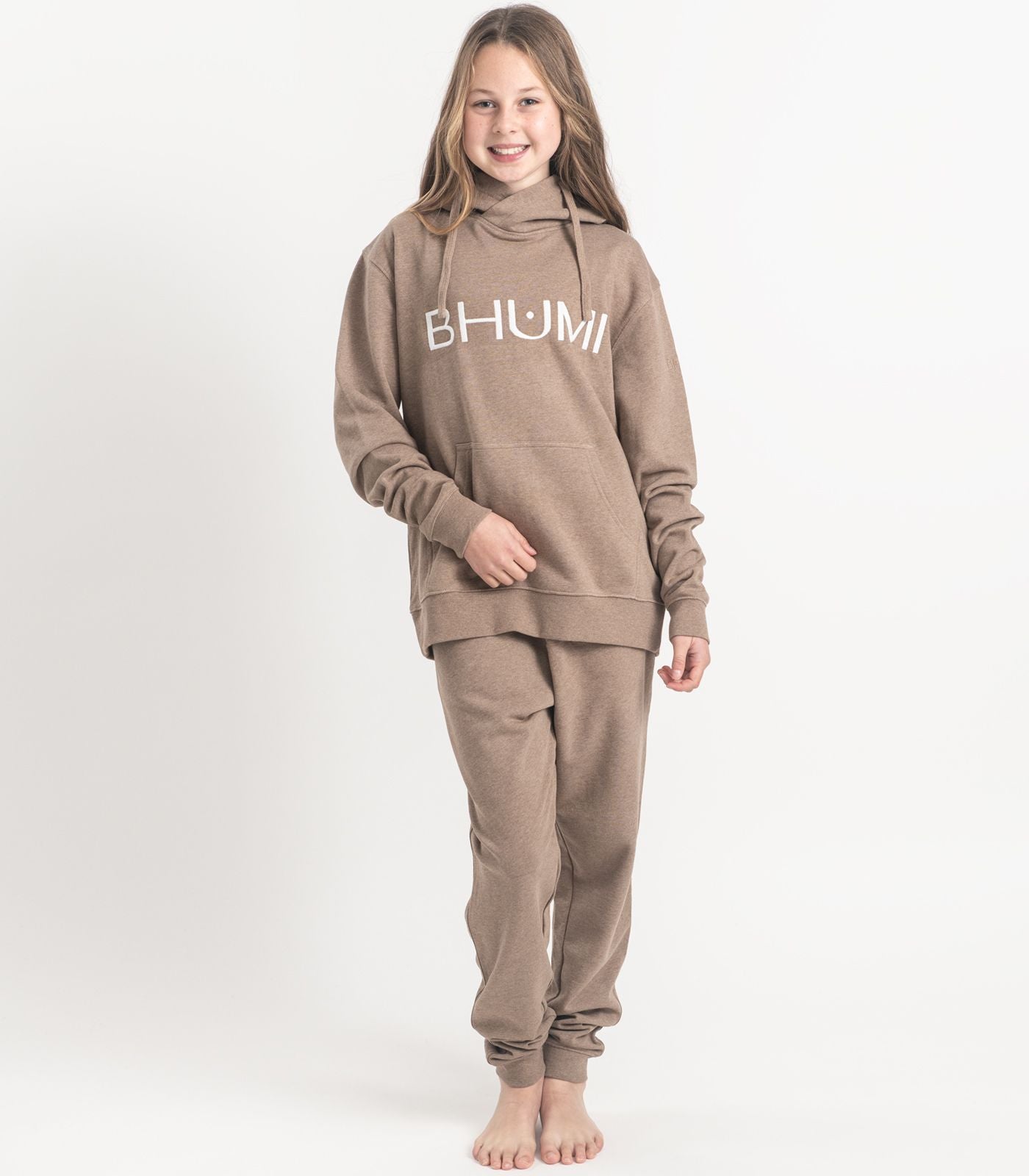 Bhumi Organic Cotton - Kid's Track Pant - Taupe Melange