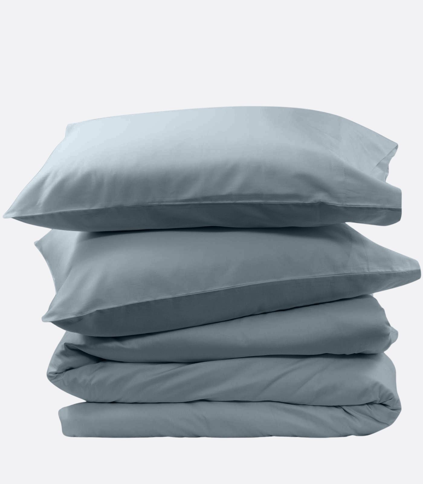 Bhumi Organic Cotton - Percale Plain Duvet Cover - Powder Blue