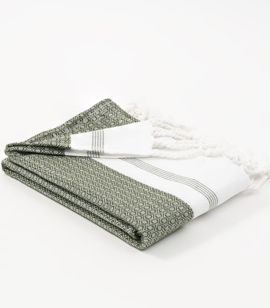 Bhumi Organic Cotton - Khadi Bath Towel - Bronze Green