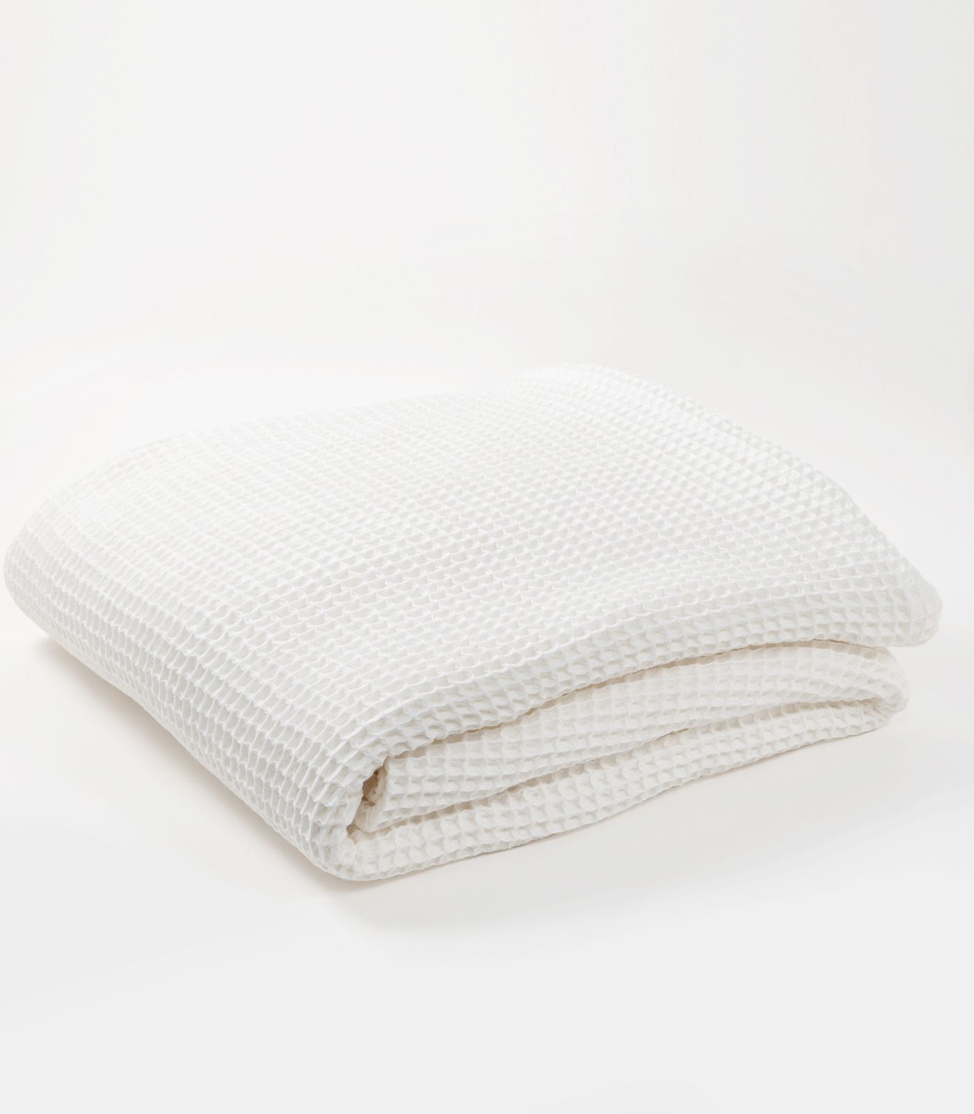 Bhumi Organic Cotton - Waffle Throw - New Arrival - White