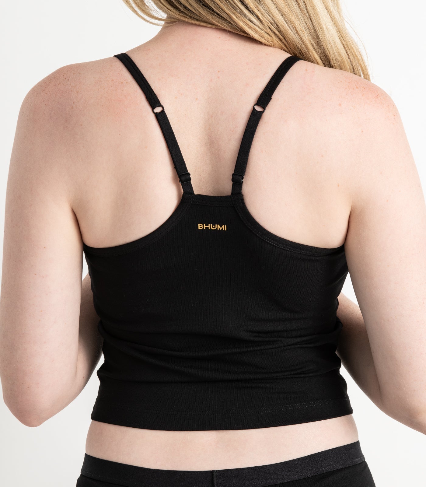 Bhumi Organic Cotton - Cropped Bra Top - Black