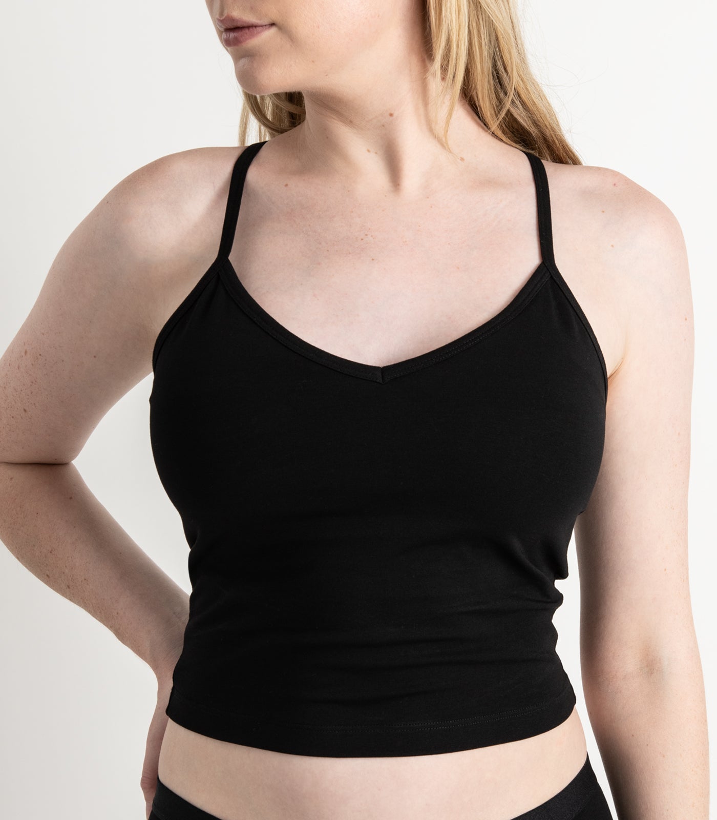 Bhumi Organic Cotton - Cropped Bra Top - Black