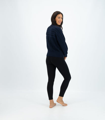 Bhumi Organic Cotton - Cable Knit Jumper - Navy