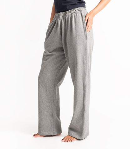 Bhumi Organic Cotton - Wide Leg Pant - Fleece - Graphite Melange