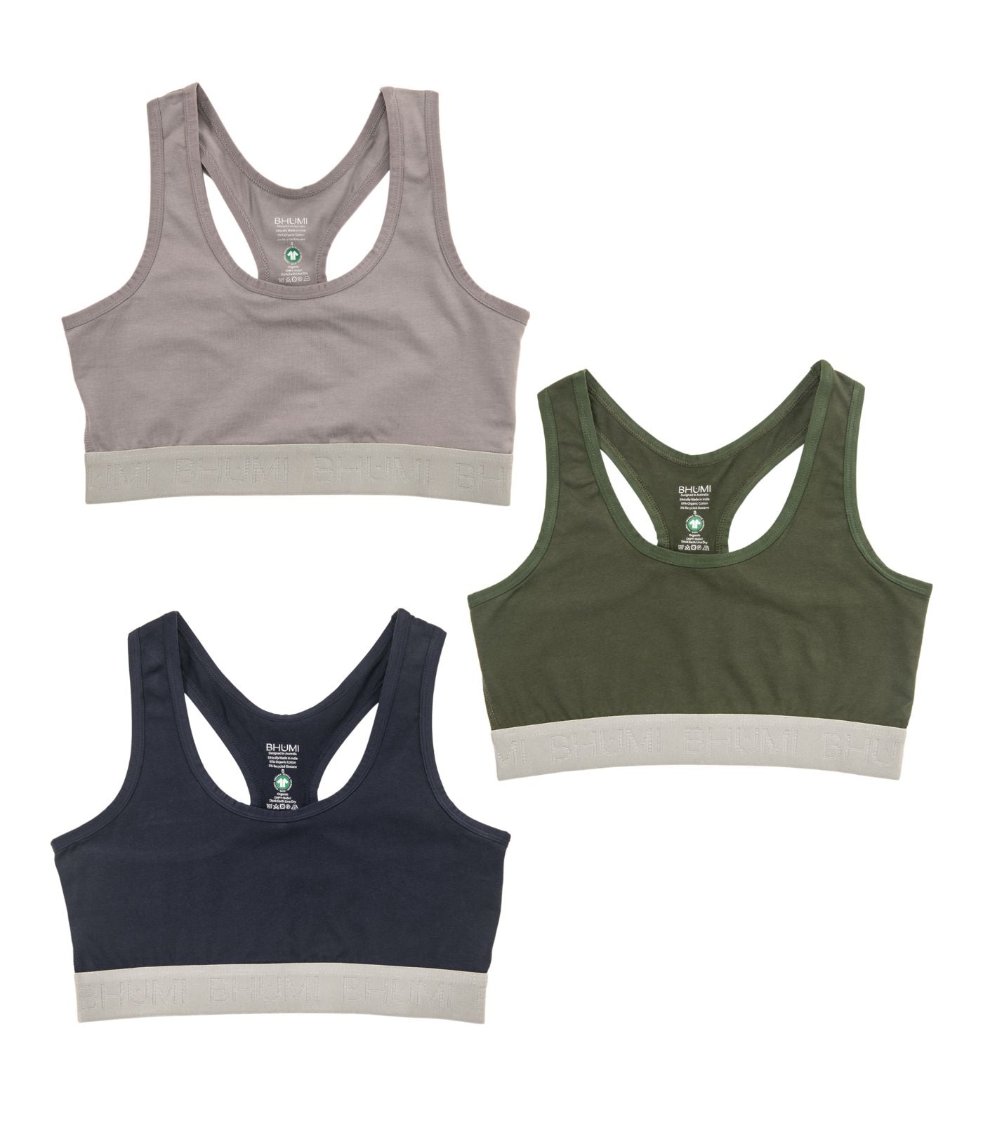 Bhumi Organic Cotton - Crop Top (3 Pack)