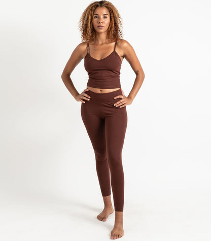 Bhumi Organic Cotton - Cropped Bra Top - Espresso