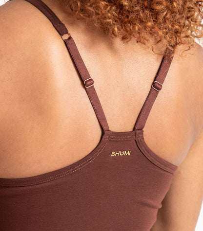 Bhumi Organic Cotton - Cropped Bra Top - Espresso