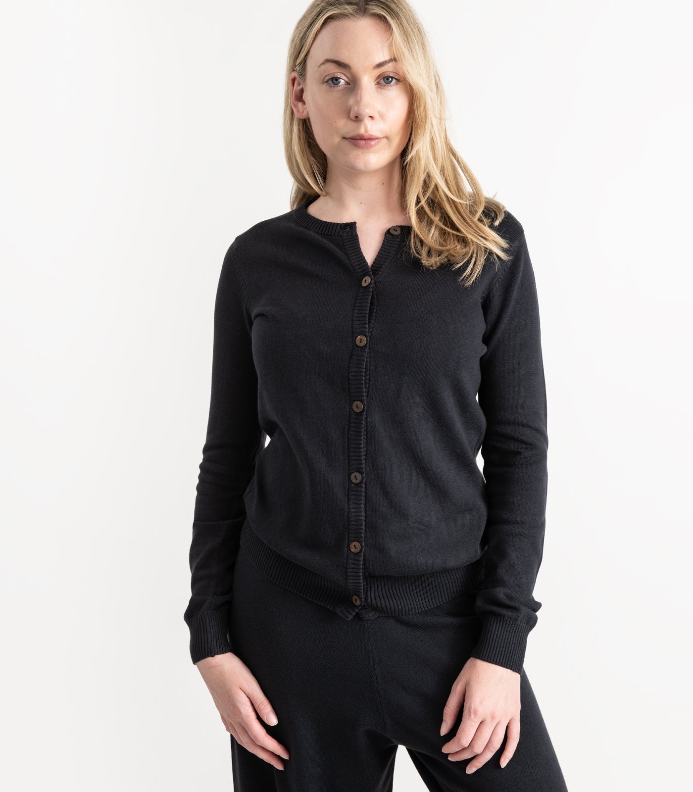 Bhumi Organic Cotton - Fine Knit Cardigan (3 pack) - Charcoal