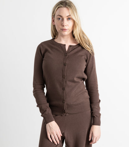 Bhumi Organic Cotton - Fine Knit Cardigan (3 pack) - Chocolate