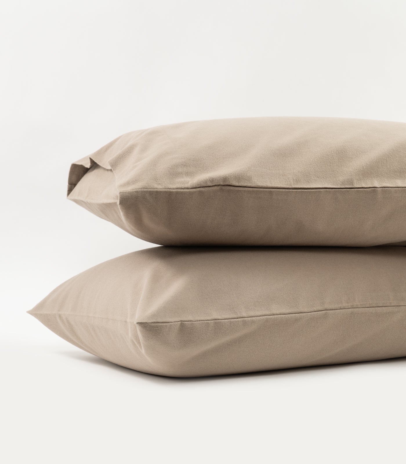 Bhumi Organic Cotton - Flannelette Pillow Cases (pair) - Golden Taupe