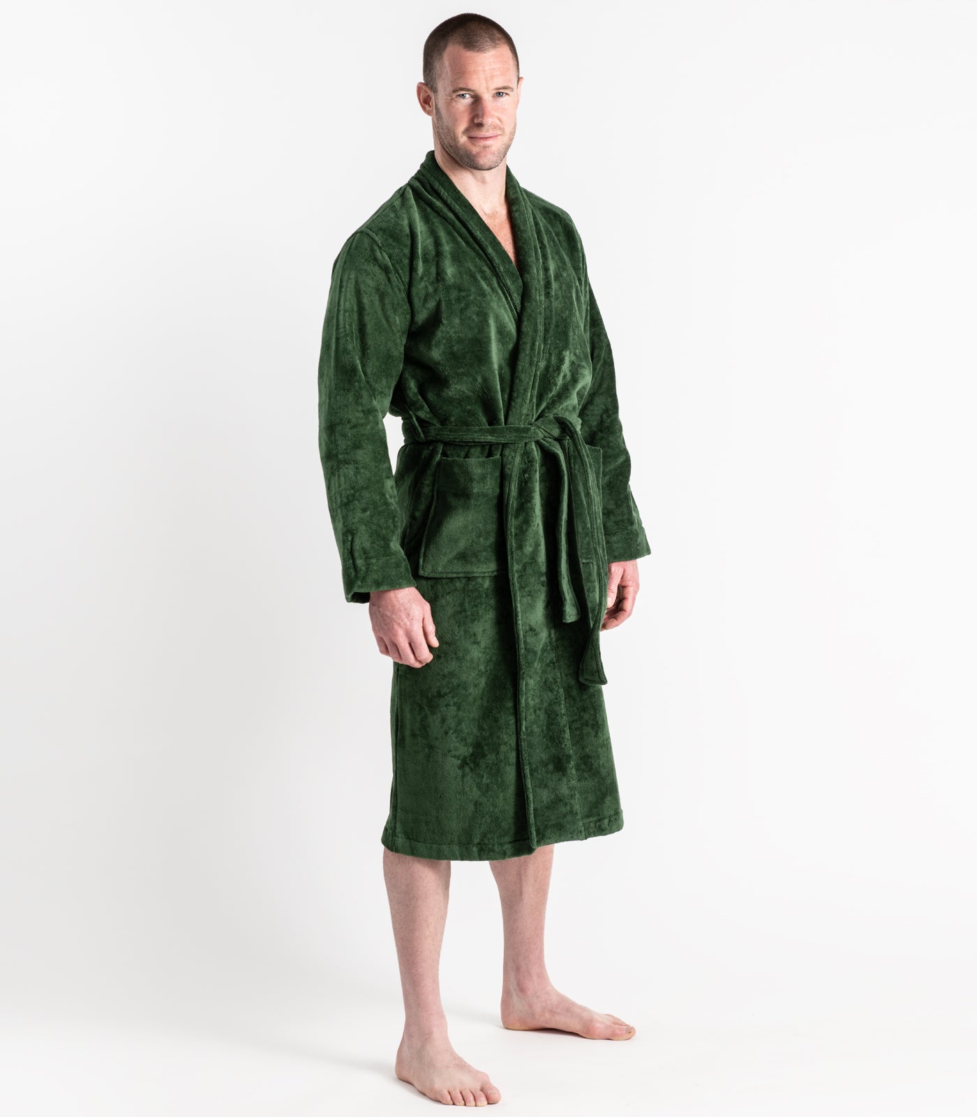 Bhumi Organic Cotton - Spa Robe - Forest Green