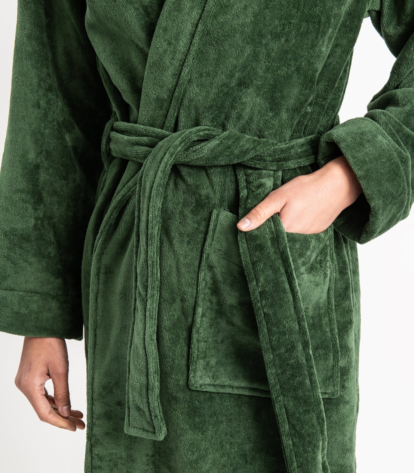 Bhumi Organic Cotton - Spa Robe - Forest Green