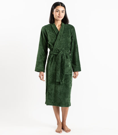 Bhumi Organic Cotton - Spa Robe - Forest Green