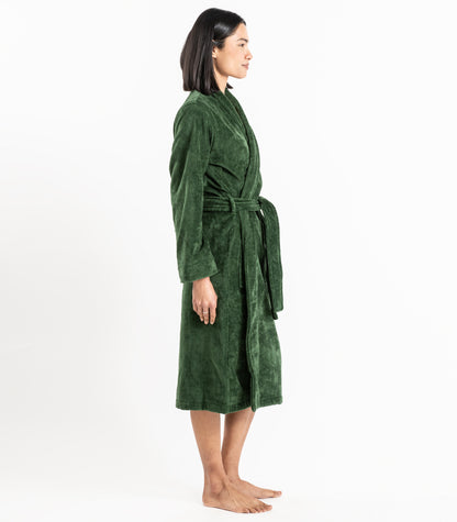 Bhumi Organic Cotton - Spa Robe - Forest Green