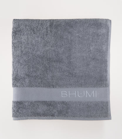 Bhumi Organic Cotton - Bath Sheet - Granite Blue