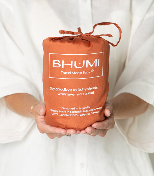 Bhumi Organic Cotton - Travel Sleep Sack - Cinnamon