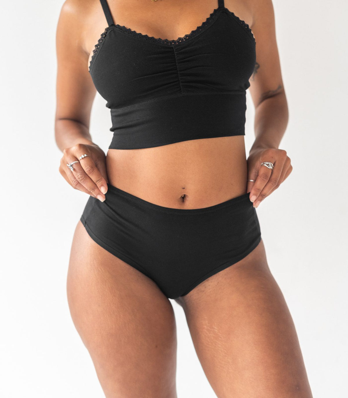 Bhumi Organic Cotton - Hi Cut Brief (2 Pack) - Black