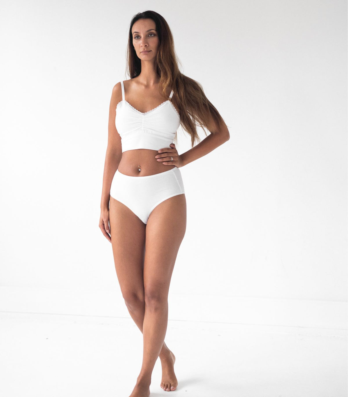 Bhumi Organic Cotton - Hi Cut Brief (2 Pack) - White