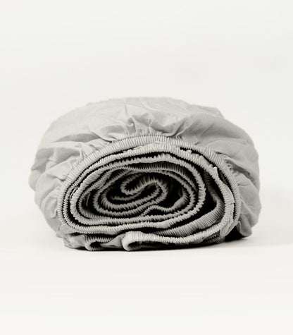 Bhumi Organic Cotton - Fitted - Percale Sheet - Pewter