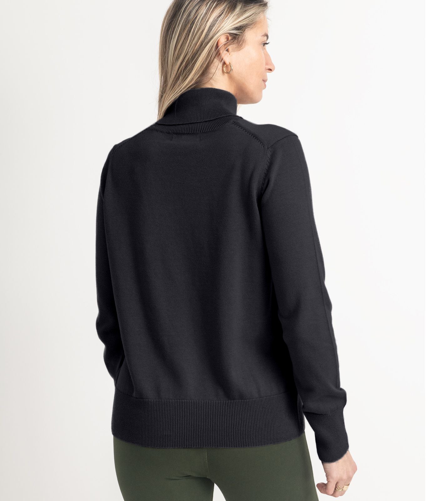 Bhumi Organic Cotton - Fine Knit Turtleneck Jumper - Charcoal