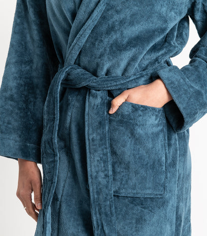 Bhumi Organic Cotton - Spa Robe - Indian Teal