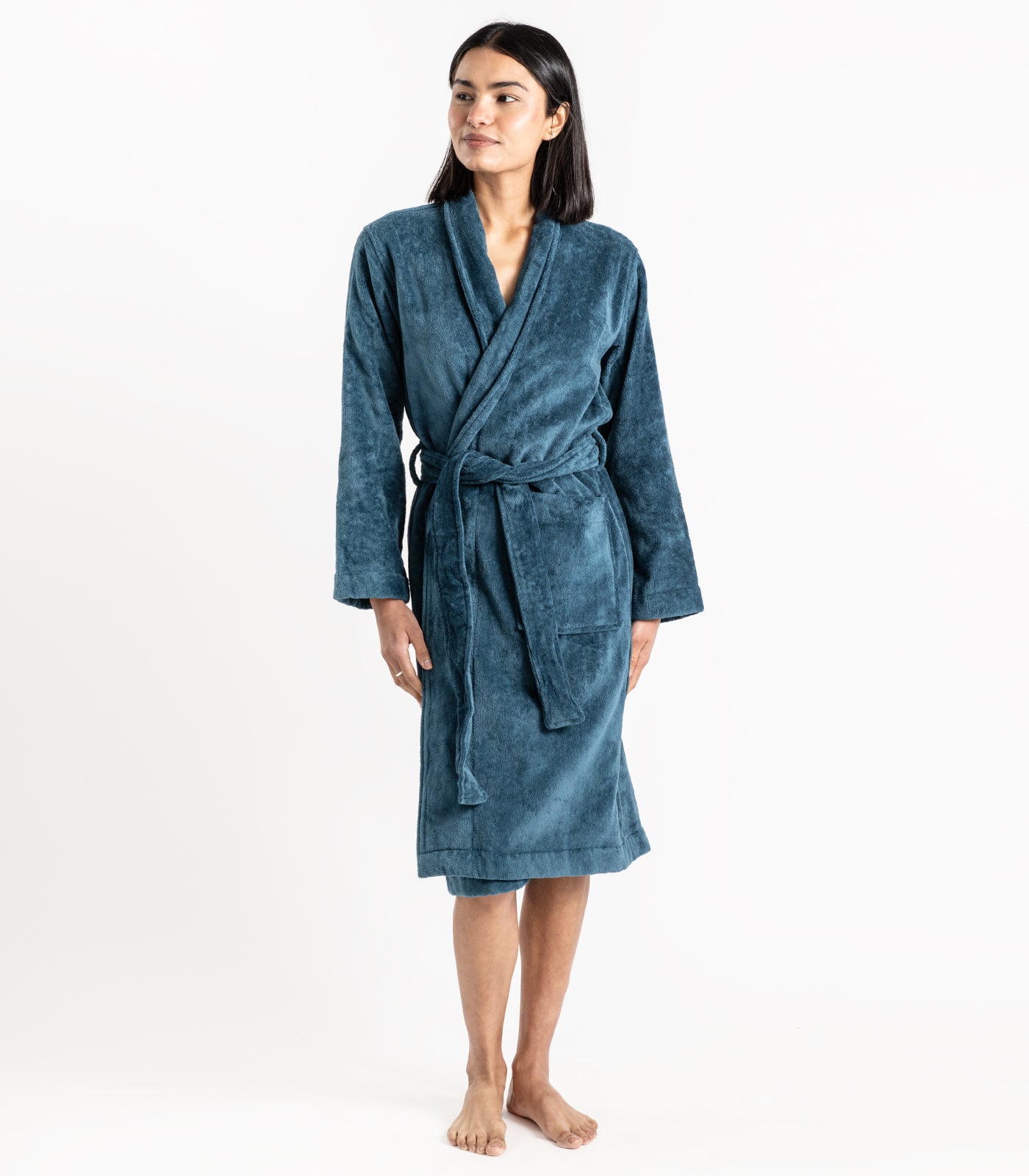 Bhumi Organic Cotton - Spa Robe - Indian Teal